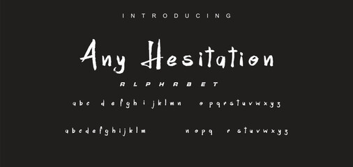 Abstract Marker Brush Font, Beach and Surf Font, include Uppercase and Lowercase Symbols