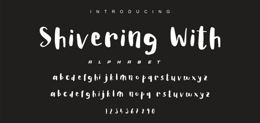 Abstract Marker Brush Font, Beach and Surf Font, include Uppercase and Lowercase Symbols