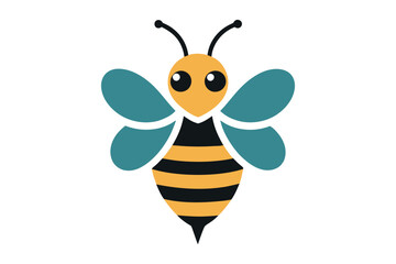 Obraz premium Bee Mascot logo vector on white background