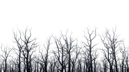  Black Trees Skyline - Horror Poster Design