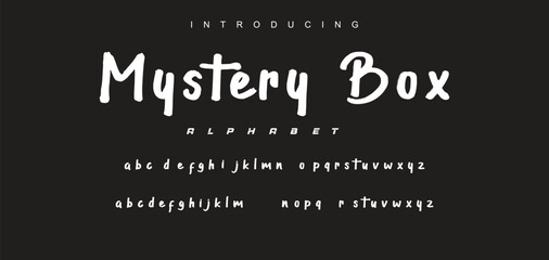 Abstract Marker Brush Font, Beach and Surf Font, include Uppercase and Lowercase Symbols