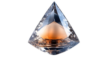 Blank arrow shape glass trophy isolated on white background 