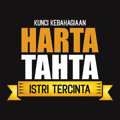 indonesian text vector for tshirt design