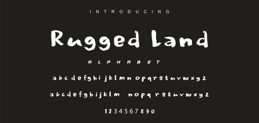 Abstract Marker Brush Font, Beach and Surf Font, include Uppercase and Lowercase Symbols