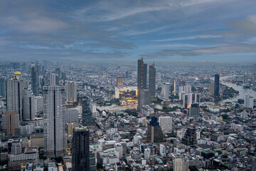 Vues aériennes de Bangkok, panorama depuis une tour