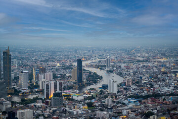 Vues aériennes de Bangkok, panorama depuis une tour