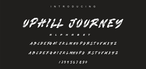 Abstract Marker Brush Font, Beach and Surf Font, include Uppercase and Lowercase Symbols