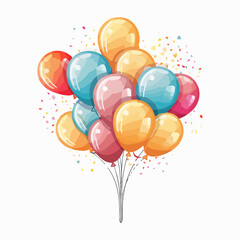 Colorful Birthday Party Balloons Bunch Decoration for Celebration Event