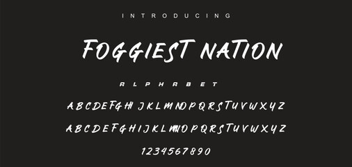 Best Alphabet Painting Paint Brush Beauty Script Logotype Font lettering handwritten