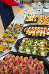Delicious Catering Buffet with Assorted Appetizers