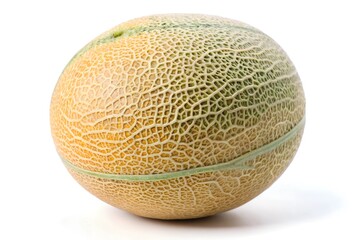 Fresh Cantaloupe on White Background – Sweet and Juicy Melon