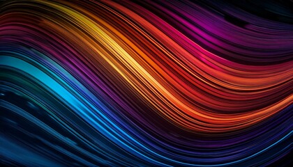 dark colorful curvy lines horizontal background