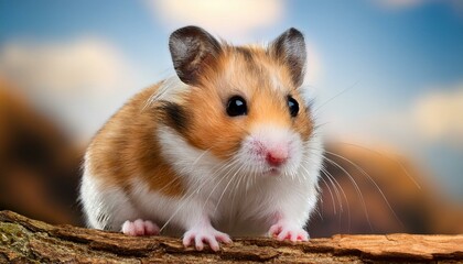hamster remoted on a obvious heritage