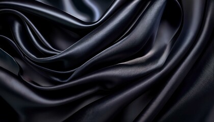Fototapeta premium smooth elegant black silk or satin texture as summary heritage high priced history layout