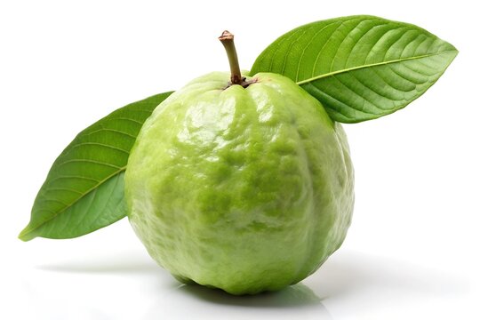 Fresh guava on a clean white background