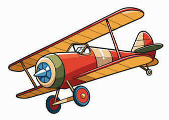 Vintage airplane. A hand-drawn watercolor retro illustration. Isolate. For banners, flyers, posters. For badges, stickers and prints.