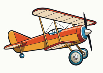 Engraved Airplane. Air Transportation in Vintage Style.  Travel Illustration. Engraved in Old Sketch Style, Retro transport.