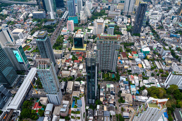 Vues aériennes de Bangkok, panorama depuis une tour