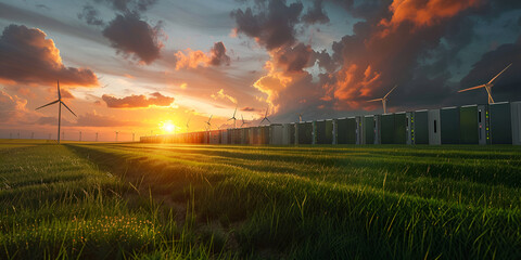 Solar-Powered Sustainable Village with Windmills Driving Green Energy Revolution Eco-Friendly Village View Powered by Solar Energy and Sustainable Windmills