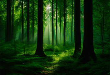 morning in the forest