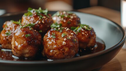 Chicken meatballs with sauce