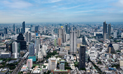 Vues aériennes de Bangkok, panorama depuis une tour