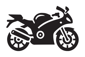 Obraz premium Dynamic Racing Motorbike Silhouette for Speed Enthusiasts