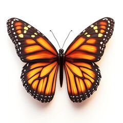 Fototapeta premium Monarch butterfly display nature exhibit educational setting close-up