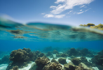 beach with sky and clouds