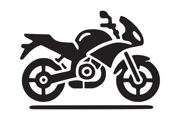 Detailed Motorbike Silhouette for Precision Artwork