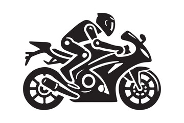 Vintage Motorbike Silhouette for Retro Designs