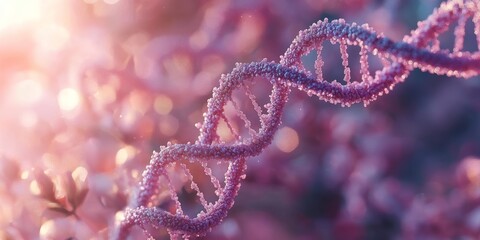 Scientific Background with DNA Strands, Generative AI