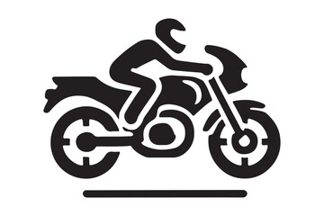 Fototapeta premium Detailed Silhouette of a Motorbike for Vector Art
