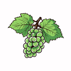 Obraz premium Grape Plant Leafs Nature Icon Vector Illustration for Environmental Designs