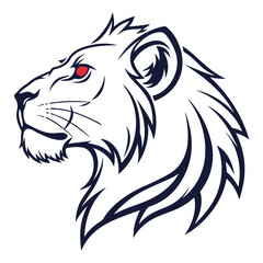 Red-Eyed Lion Logo Design.