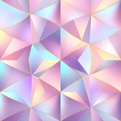 Fototapeta premium Geometric Abstract Pattern: A captivating abstract pattern composed of iridescent triangles, each with subtle variations in color, creating a mesmerizing visual experience.
