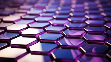 Fototapeta premium Abstract Purple Hexagon Pattern: A Futuristic Digital Design