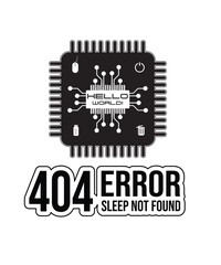 404 Error Sleep Not Found t shirt Design with vector Graphic and illustration