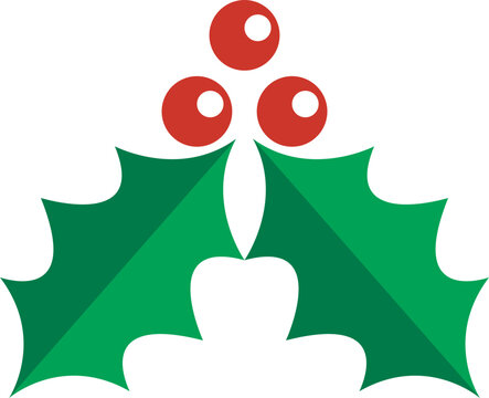 Holly Leaf Flat Design