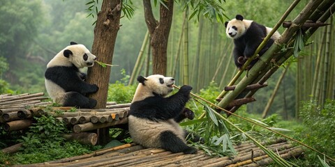 Obraz premium cute panda