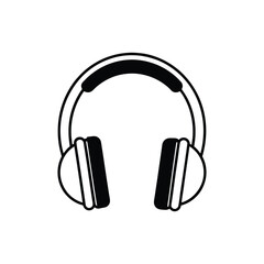 Fototapeta premium Headphone Vector Icon: Flat Design for Web & Mobile