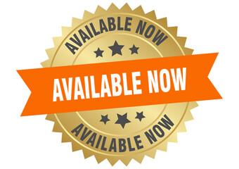 AVAILABLE NOW label, sticker, sign