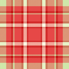 Africa tartan textile background, sketching plaid vector texture. Multicultural check pattern fabric seamless in red and light colors.