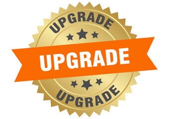 UPGRADE label, sticker, sign