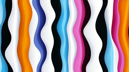 A seamless handdrawn pattern of multicolored vertical stripes in rows with a distorted chesslike design offering a playful aesthetic