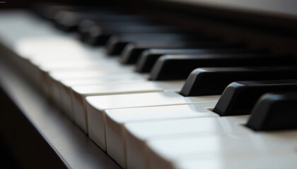 Piano Keys Close-up: A Musical Masterpiece
