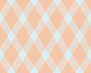 Argyle pattern of geometric rhombus. Harlequin check wallpaper design. Classic diamond shaped textile material for web background, print fabric clothing, sweater, wrapping paper, gift card, invitation