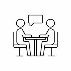 Business Meeting Line Art Vector Design.
