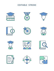 This vibrant and diverse collection of RGB icons powerfully represents key concepts in special education and accessibility, significantly enhancing inclusive learning opportunities for all students