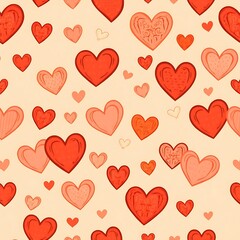 Hearts of Love: Seamless Pattern 